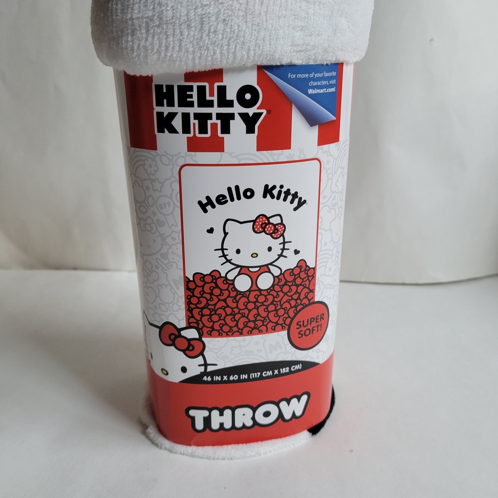 Hello Kitty Red and White Throw Blanket